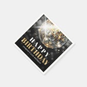 Serviette En Papier Black Gold 50th Birthday Party (Coin)