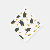 Serviette En Papier Black Gold Caps Stars Motif (Coin)