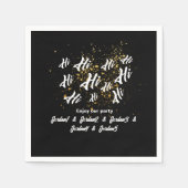 Serviette En Papier Black Gold Group Friends Joint Anniversaire (Devant)