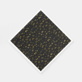 Serviette En Papier Black Gold Luxury Numéros Devise Symboles Motif (Coin)