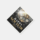 Serviette En Papier Black Gold New Years Party (Coin)