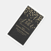 Serviette En Papier Black Gold Nous Faisons Toujours Mariage Vow Renou (Coin)