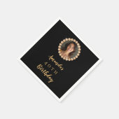 Serviette En Papier Black gold photo diamonds (Coin)