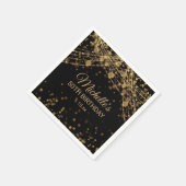 Serviette En Papier Black Gold String Lumières Parties scintillant Adu (Coin)