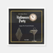 Black Gold Time Pour Boos et Boissons Halloween Pa