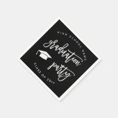 Serviette En Papier Black Graduation Party Classe de cocktail (Coin)