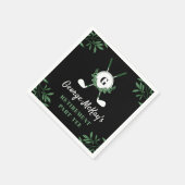 Serviette En Papier Black Greenery Golf Themed Retirement Party (Coin)