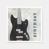 Serviette En Papier Black Guitare Anniversaire Papier de fête (Devant)