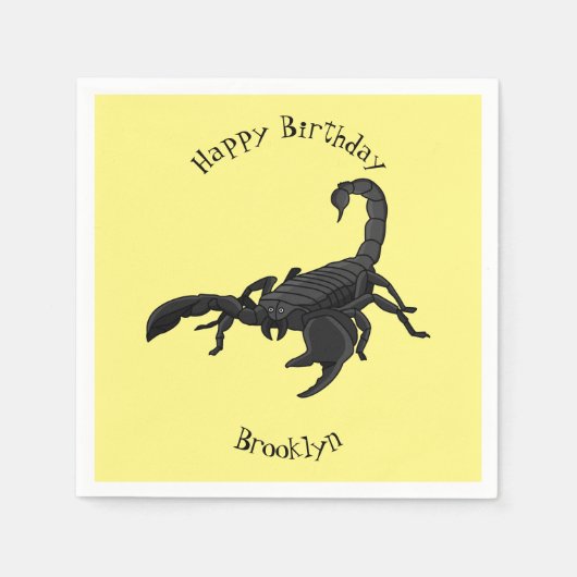 Serviette En Papier Black hungry scorpion (Devant)