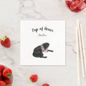 Serviette En Papier Black Lab avec Lei Cocktail Napkins (En situation)