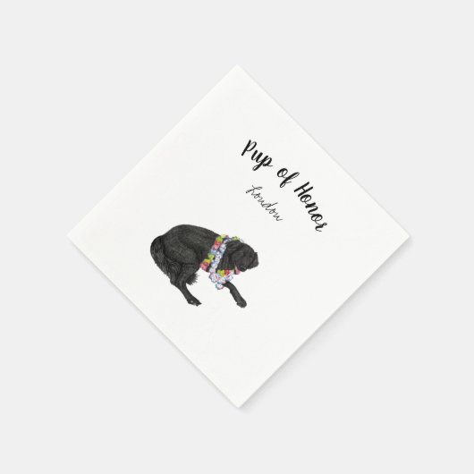 Serviette En Papier Black Lab avec Lei Cocktail Napkins (Coin)
