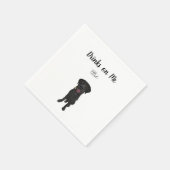 Serviette En Papier Black Lab Cocktail Napkins (Coin)