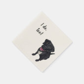 Serviette En Papier Black Lab Custom Cocktail Napkin (Coin)