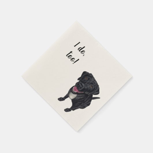 Serviette En Papier Black Lab Custom Cocktail Napkin (Coin)