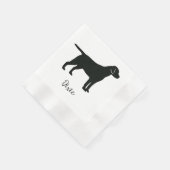 Serviette En Papier Black Lab Dog Ajouter un nom Napkins (Coin)