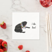 Serviette En Papier Black Lab Dog Cocktail personnalisé Napkin (En situation)