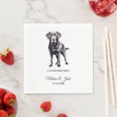 Serviette En Papier Black Lab J'Aimais Son Premier Mariage (En situation)