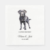 Serviette En Papier Black Lab J'Aimais Son Premier Mariage (Devant)