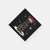 Serviette En Papier Black Lab Labrador Christmas Tree Light Pyjama Chi (Coin)