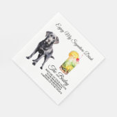 Serviette En Papier Black Lab Signature Boire Mariage Animaux domestiq (Coin)