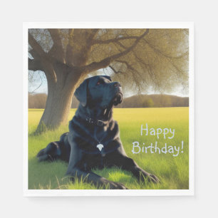 Serviette En Papier Black Labrador Retriever
