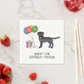 Serviette En Papier Black Labrador Retriever Dessin Chien - Anniversai (En situation)
