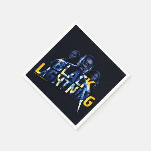 Serviette En Papier Black Lightning Heroes (Coin)