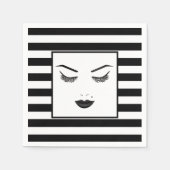 Serviette En Papier Black Lips maquillage visage sourcils lèvres glam  (Devant)