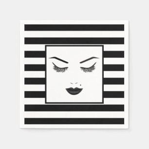 Serviette En Papier Black Lips maquillage visage sourcils lèvres glam 