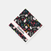 Serviette En Papier Black Love a Nurse Whimsy Art Personnalisé Party (Coin)