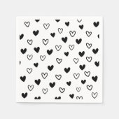 Serviette En Papier Black Love Valentine Day (Devant)