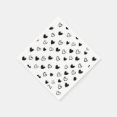 Serviette En Papier Black Love Valentine Day (Coin)