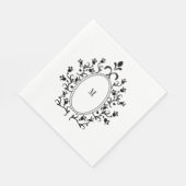 Serviette En Papier Black Monogram (Coin)