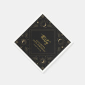 Serviette En Papier Black Mystic Horoscope Moon 30e anniversaire (Coin)