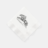 Serviette En Papier BLACK n WHITE PAPER NAPKIN (Coin)