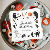 Serviette En Papier Black Orange Halloween fête d'anniversaire enfants