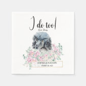 Serviette En Papier Black Poodle Chien Mariage Cocktail Napkins (Devant)