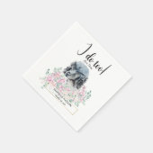 Serviette En Papier Black Poodle Chien Mariage Cocktail Napkins (Coin)