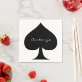 Serviette En Papier Black Queen of Spades (En situation)