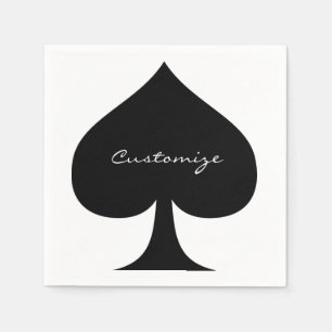 Serviette En Papier Black Queen of Spades