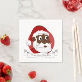 Serviette En Papier Black Santa Clause, dessin (En situation)
