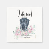Serviette En Papier Black Shar Pei Chien Mariage Cocktail Napkins (Devant)