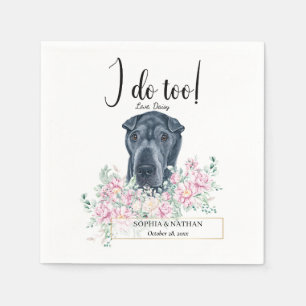 Serviette En Papier Black Shar Pei Chien Mariage Cocktail Napkins