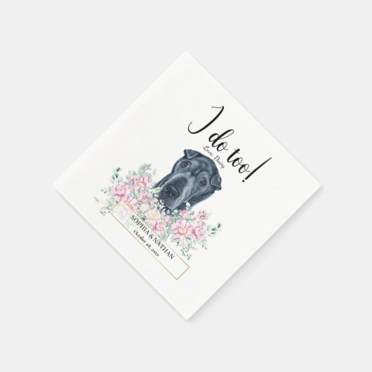 Serviette En Papier Black Shar Pei Chien Mariage Cocktail Napkins (Coin)