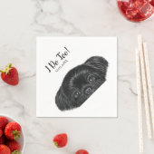 Serviette En Papier Black Shih Tzu Cocktail Mariage de serviettes (En situation)