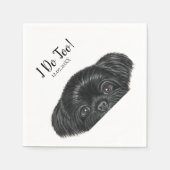 Serviette En Papier Black Shih Tzu Cocktail Mariage de serviettes (Devant)