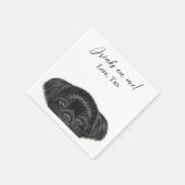 Serviette En Papier Black Shih Tzu Mariage Cocktail Napkin (Coin)