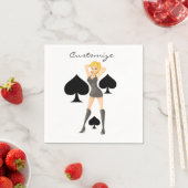 Serviette En Papier Black Spades Blonde Queen Thunder_Cove (En situation)