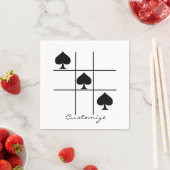 Serviette En Papier Black Spades Tic Tac Toe Thunder_Cove (En situation)