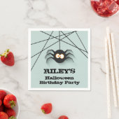 Serviette En Papier Black Spider Halloween fête d'anniversaire (En situation)